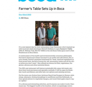 Farmer’s Table Sets Up in Boca