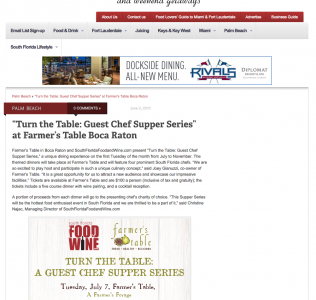 Turn the Table: Guest Chef Supper Series