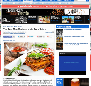 Ten Best New Restaurants in Boca Raton