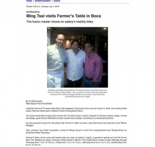 Ming Tsai Visits Farmer’s Table in Boca